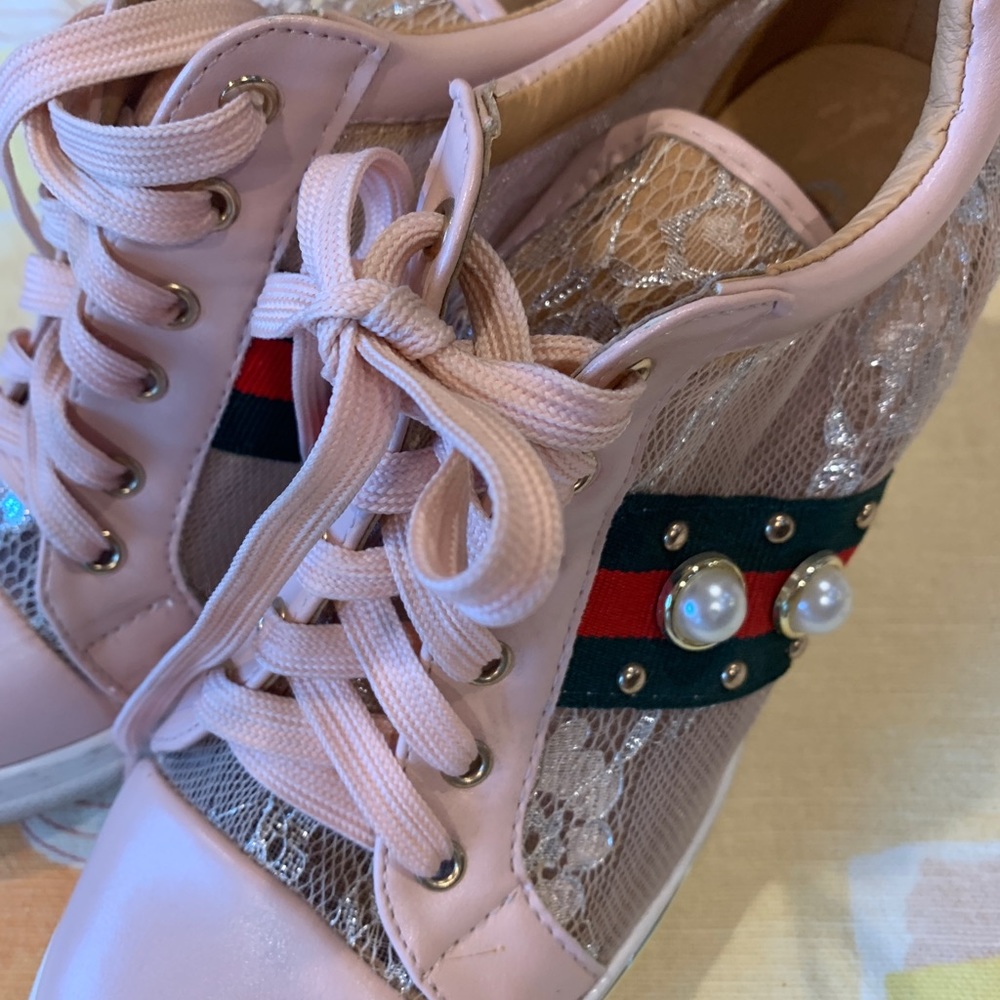 Gucci Laced Wedge Sneakers Size 37 - Picture 13 of 16